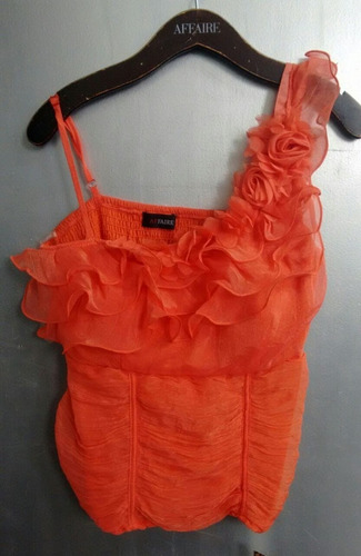 Musculosa Blusas De Raso Y Gasa Bordadas