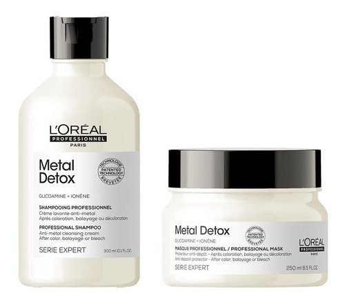 Pack Loreal Metal Detox Shampoo + Mascara Anti Metal 250ml