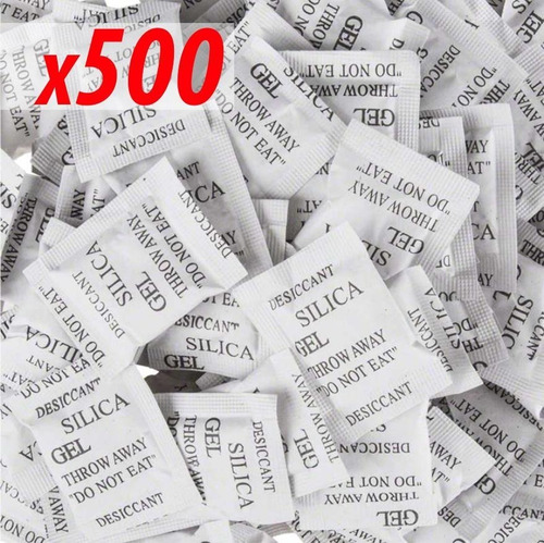 Pack 500 Silica Gel Original Deshumedecedor Anti Humedad