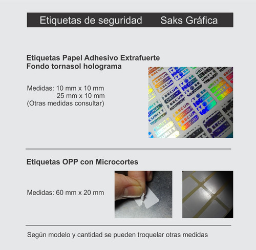 Imagen 5 de 5 de Etiquetas Seguridad Garantía Servicio Técnico Celulares