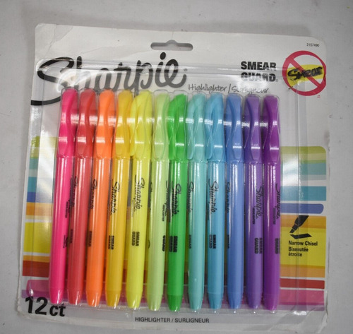 Sharpie Highlighters Pocket Fine Chisel Tip Assorted Ccy