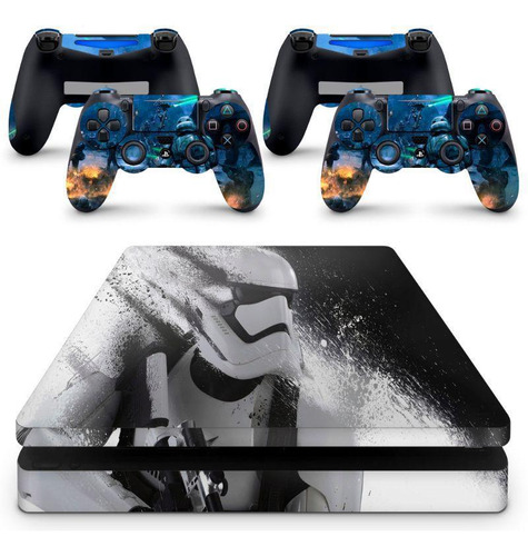 Skin Adesivo Protetor Ps4 Slim Star Wars Stormtrooper B1