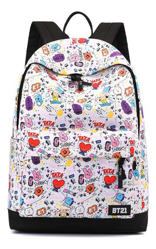 Bt21 Bts Bangtan Niños Mochila Cartoon Printed R