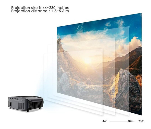 Goodee 2021 - Proyector De Vídeo Hd Párr Exteriores, Proyect