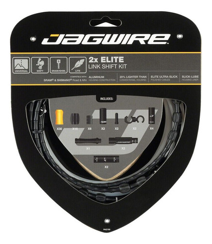 Jagwire Kit Cambios Elite Link X2 Negro