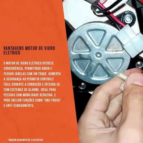 Motor Vidro Elétrico E Difusor Mabuchi 12v 8 Dentes Esquerdo