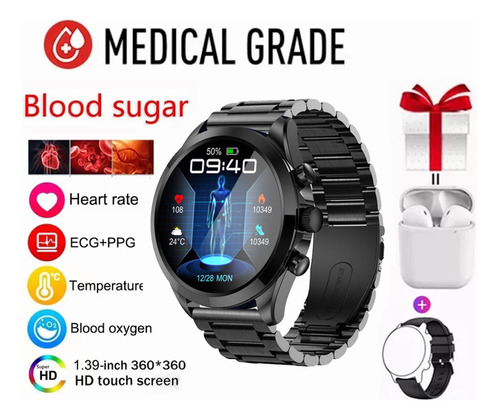 Reloj Inteligente Para Huawei Ios/glucosa En Sangre+ppg+ecg
