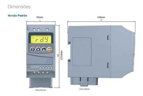 Inversor De Frequência Cfw100 1,0cv 220v 4,2a Monofásico 200-240v