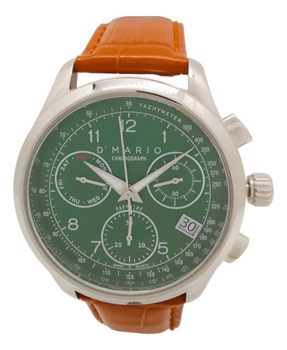 Reloj Dmario Kl11284 Verde Cristal Zafiro 100% Original
