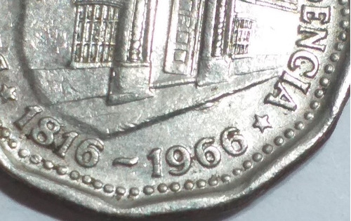 Variante - 10 Pesos 1966 - Con Escalón Pequeño