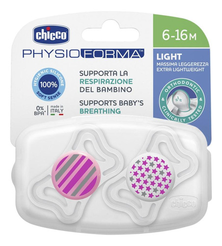 Chupeta Physio Forma Light 2 - 6m Rosa - Chicco