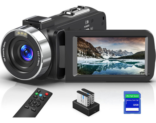 Videocámara 8k Con Visión Nocturna Ir Y Zoom 18x, Wifi Para