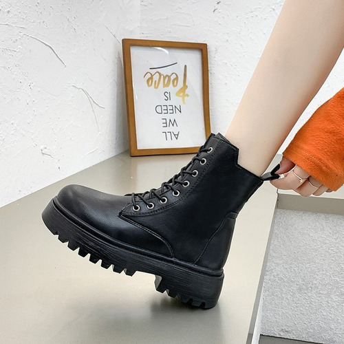 Botas Martin Blancas De Estilo Británico Retro Para Mujer 20