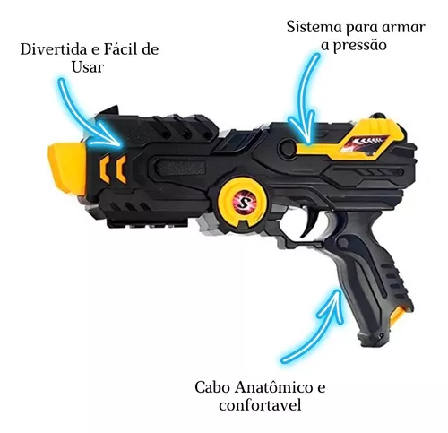 Lança Dardos Estilo Nerf Arminha De Brinquedo Divertida