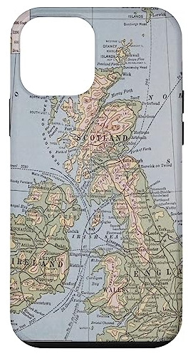 Funda Para iPhone 12 Mini Vintage British Isles Topograph-02