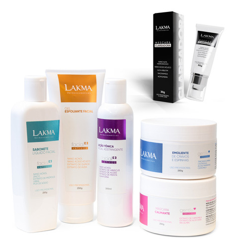 Lakma - Kit Limpeza De Pele 5 Itens + Máscara Clareadora 30g