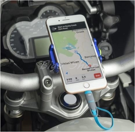 Sup. Celular Alumínio C/ Carregador Usb Turbo Motos Top!