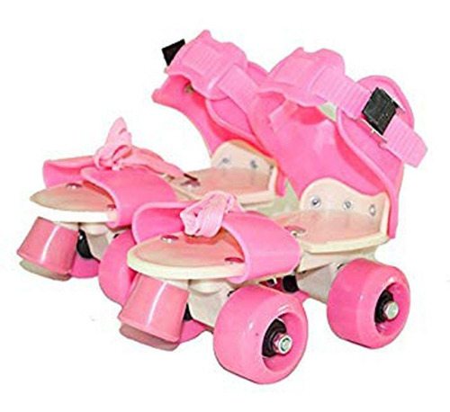 Patines 4 Ruedas Mazias Celeste Rosado C/bolso Compre Seguro