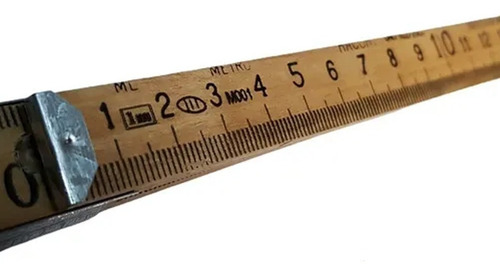 Imagen 3 de 6 de Metro De Madera Carpintero Plegable 1mts Simple Racort