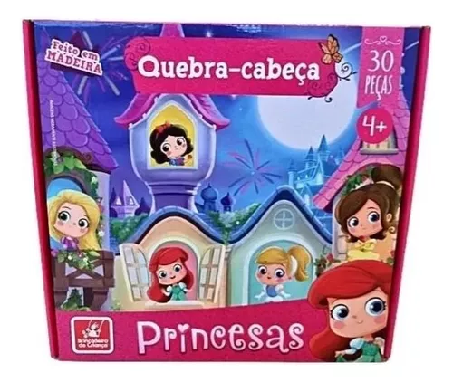 Quebra Cabeca Infantil Princesas 100 Pecas Menina Jogo Legal