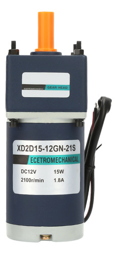 Motor Reductor De Engranajes 12v/15w Imán Permanente Eléctri