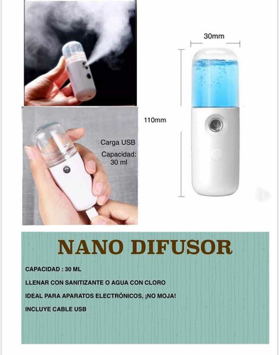 Nano Difusor Ultrasónico Portátil