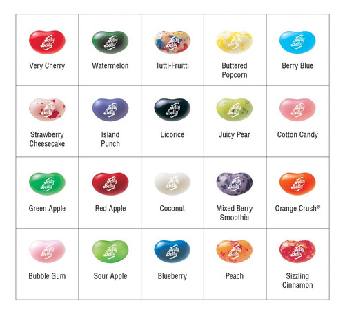 Dulces Gominolas Jelly Belly Assorted 20 Sabores 73g Import.