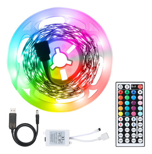 Imagen 1 de 9 de Leds Tira De Luz Conjunto Usb Rgb Flexible Led De La Cuerda