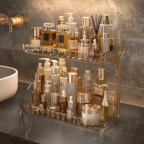Organizador de cosméticos com dois andares