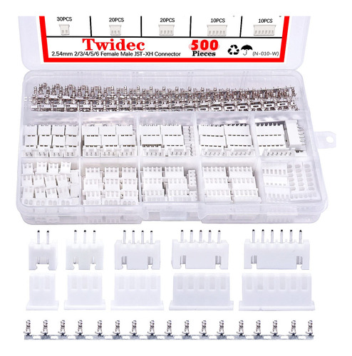 Twidec /500pcs Kit De Conector Jst De 0.100 In Con Conector.