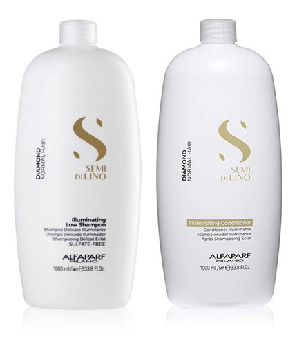 Kit Shampoo + Acondicionador X1l Diamond Alfaparf Semi Lino