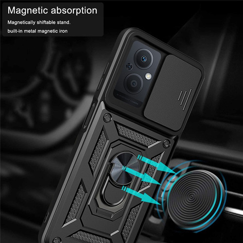 Funda Multifunción Para Oppo Reno 8z Con Película De Cristal