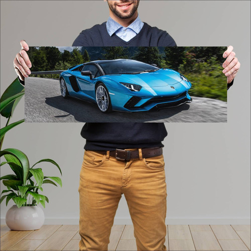 Cuadro 30x80cm Auto 2017 Lamborghini Aventador S 388