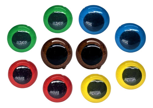 Peluches: Ojos De Color 100 Del #20mm + 100 #18 -de Plástico