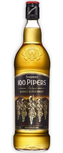 Whisky 100 Pipers Deluxe Blended Scotch 750ml Importado 