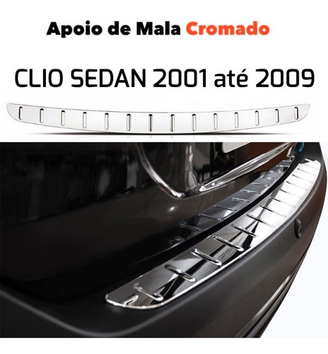 Protetor Cromado De Porta Malas Para  Renault Clio Sedan