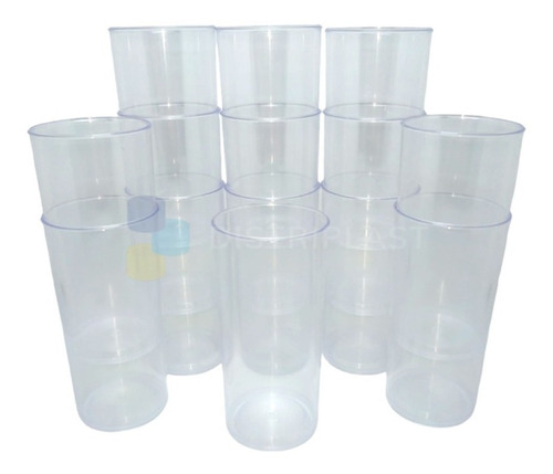 Vasos De Plástico Transparente Vaso Acrílico Alto 250ml X200