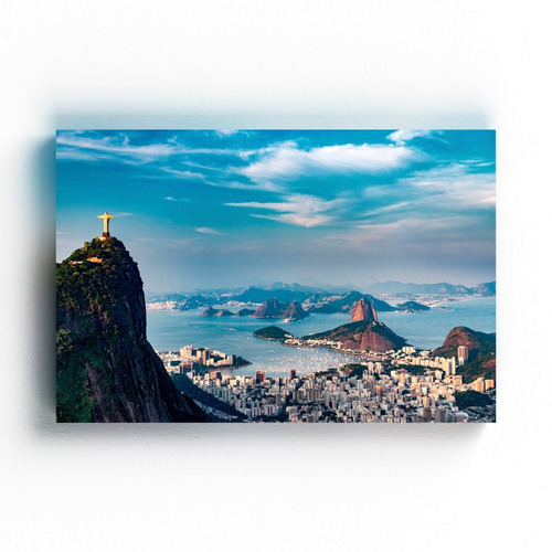 Quadro Decorativo Cristo Redentor Tela Canvas 90x120 Cm