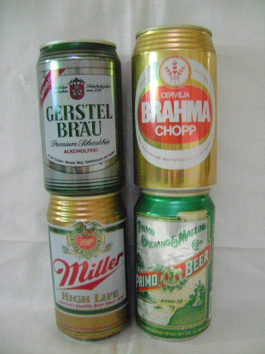 Lote Nº 4 Latas De Cerveza Antiguas Vacias (Usado)