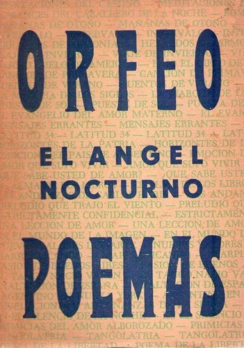 Poemas - El Angel Nocturno * Orfeo Carlos Arturo