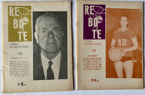 Rebote Revista De Basket Argentina, 8 Revistas, Lote, Cl01