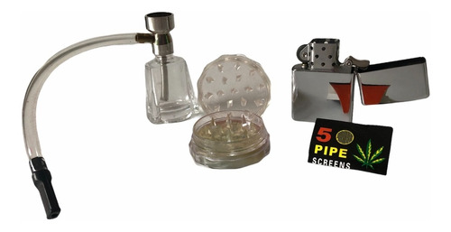 Imagen 1 de 4 de Pipa Botella Set Encendedor Picador 5 Filtros Diseños 10535
