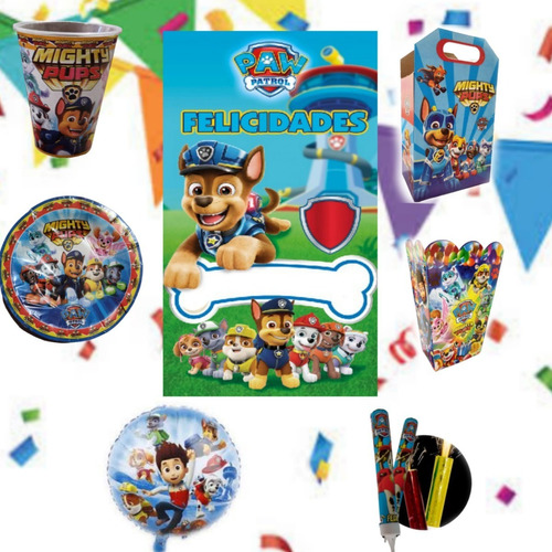 Paw Patrol Cachorros Kit Fiesta Plato Vaso Paquete Artícul  