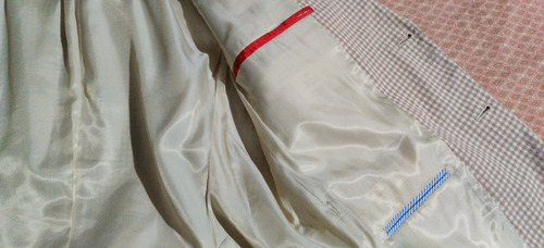 Saco Blazer Tommy Hilfiger Cuadros - Talla 40 R Beige 40r (Usado)
