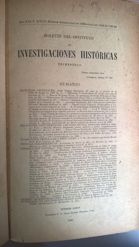 Boletín Instituto De Investigaciones Históricas 27 Revello