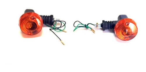 Imagen 1 de 6 de Kit 2 Faros Giros Guiños Kmx 125 Klr 250 Corto Solomototeam