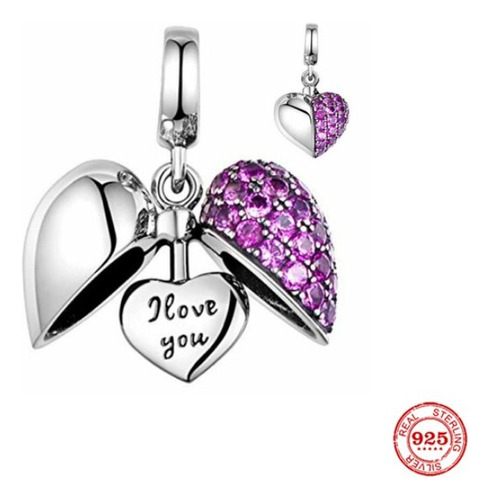 Charm Corazón I Love You Plata 925