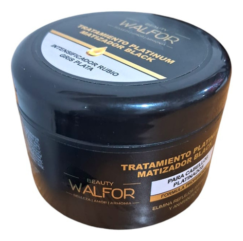 Tratamiento Platinum Matizador Black Walfor Cabellos Platinados X250g Intensifica Rubio Gris Plata