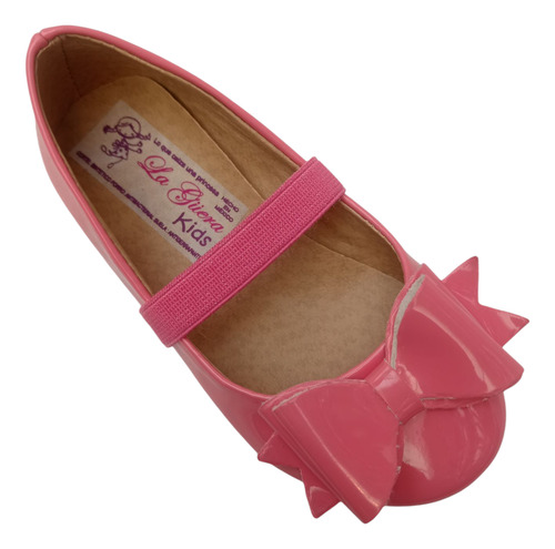 Zapato Zapatilla Valerina Flats Para Niña Charol Con Moño