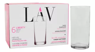 Vaso X6 Unidades 295 Ml Liberty En Set X6 Vasos